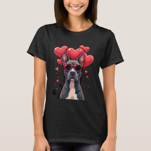 Funny Pitbull Heart Valentines Day Dog Dad Mom Gif T-Shirt