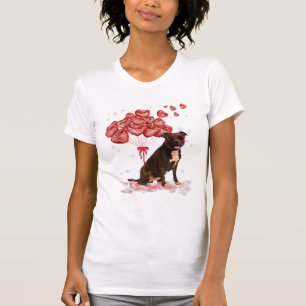 Funny Pitbull Heart Valentines Day Dog Dad Mom Gif T-Shirt