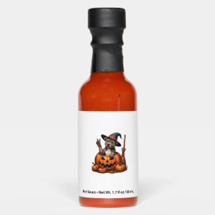 Funny Pitbull Witch Pumpkin Dog Halloween Mens Wom Hot Sauces