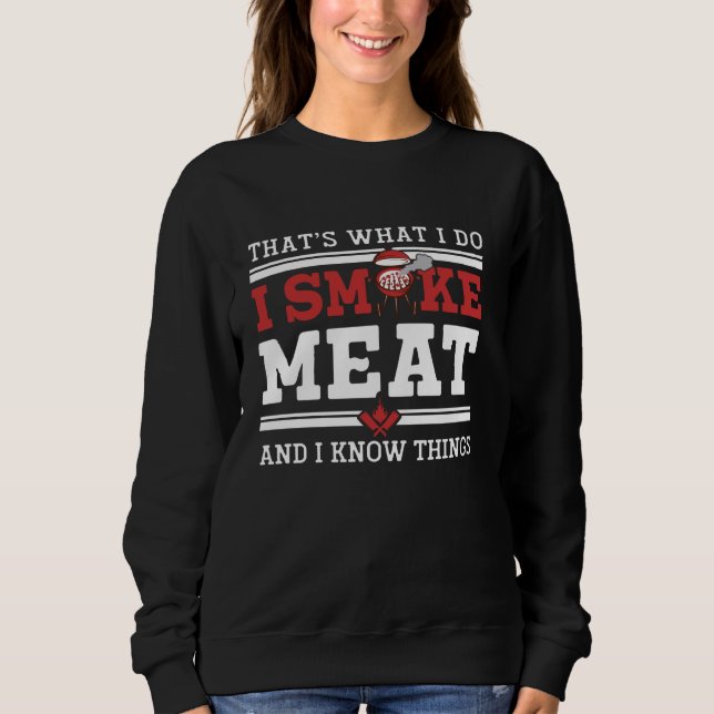 Funny Pitmaster Shirt I Smoke Meat BBQ Smoker Gril (Front)