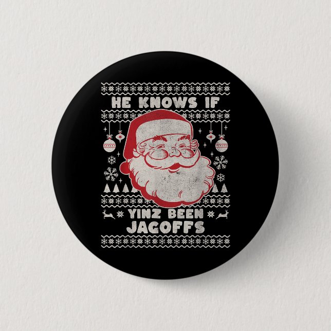 Funny Pittsburgh Christmas Button (Front)