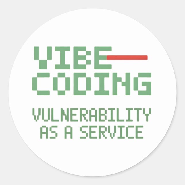 funny pixel-art Cybersecurity network Classic Round Sticker (Front)