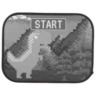 Funny Pixel Gamer Pixelated- Dinosaur Illustration Car Floor Mat