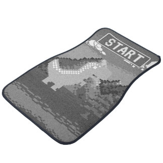 Funny Pixel Gamer Pixelated- Dinosaur Illustration Car Floor Mat