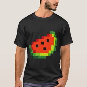 Funny Pixel Watermelon - Retro 8 - Bit Arcade Game T-Shirt