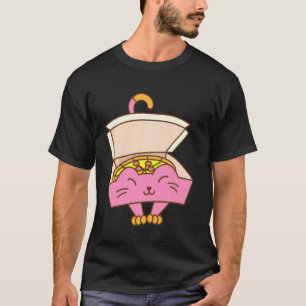 Funny Pizza Box Cat Cool Italian Food Kitten Love T-Shirt