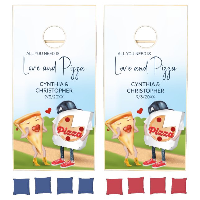Funny Pizza Bridal Shower Cornhole Set (Set)