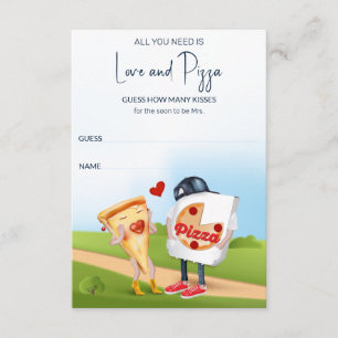 Funny Pizza Bridal Shower Enclosure Card