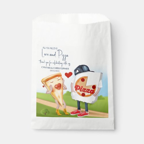 Funny Pizza Bridal Shower Favor Bag