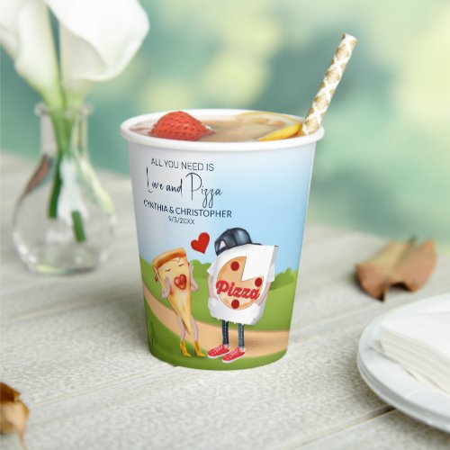 Funny Pizza Bridal Shower Paper Cups
