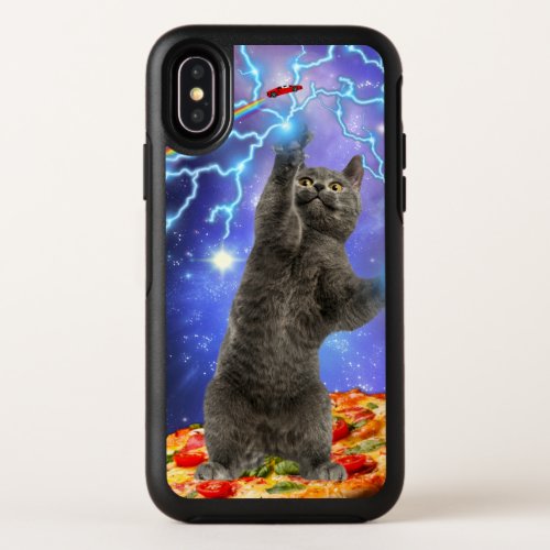 Funny Pizza Cat Space OtterBox iPhone X Case