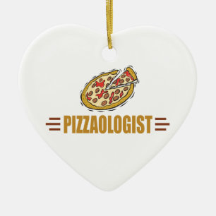 Funny Pizza Ceramic Ornament