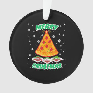 Funny Pizza Christmas Ornament