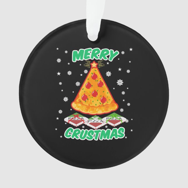 Funny Pizza Christmas Ornament (Front)