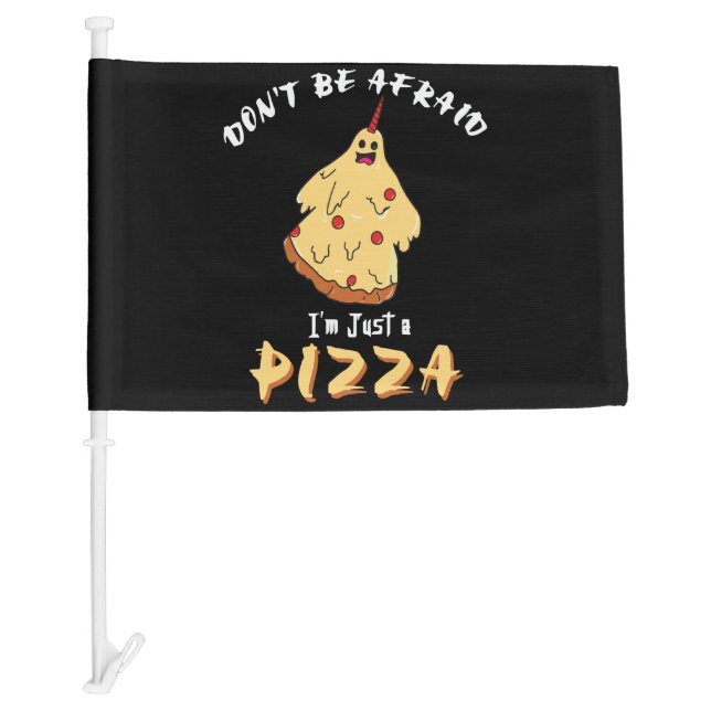 Funny Pizza Costume Halloween Party Car Flag (Front)
