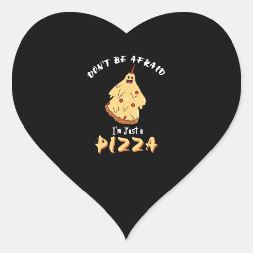 Funny Pizza Costume Halloween Party Heart Sticker