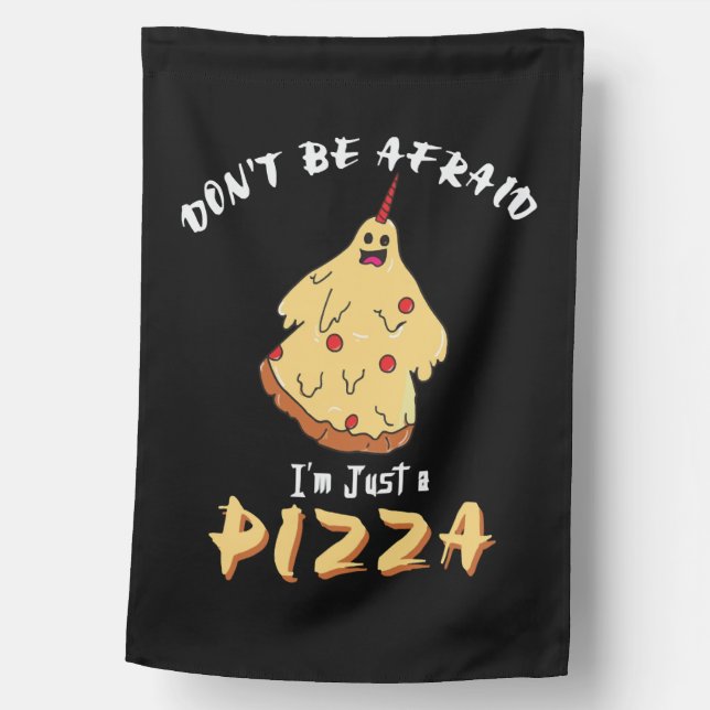 Funny Pizza Costume Halloween Party House Flag (Front)