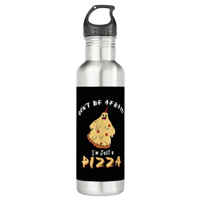 Funny Pizza Costume Halloween Party Stainless Steel Water Bottle (Front)