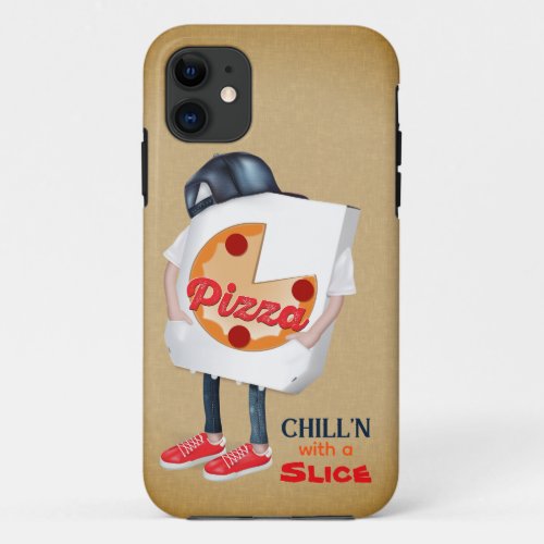Funny Pizza Delivery Guy iPhone 11 Case