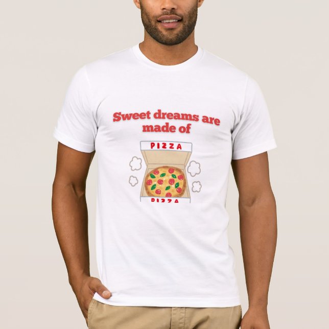 Funny Pizza Dreams Men T-shirt (Front)