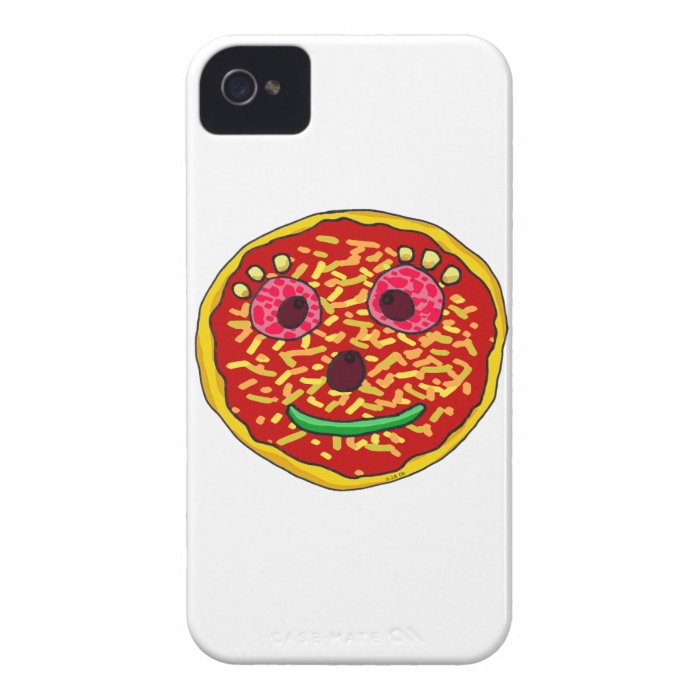 Funny pizza face iPhone 4 case