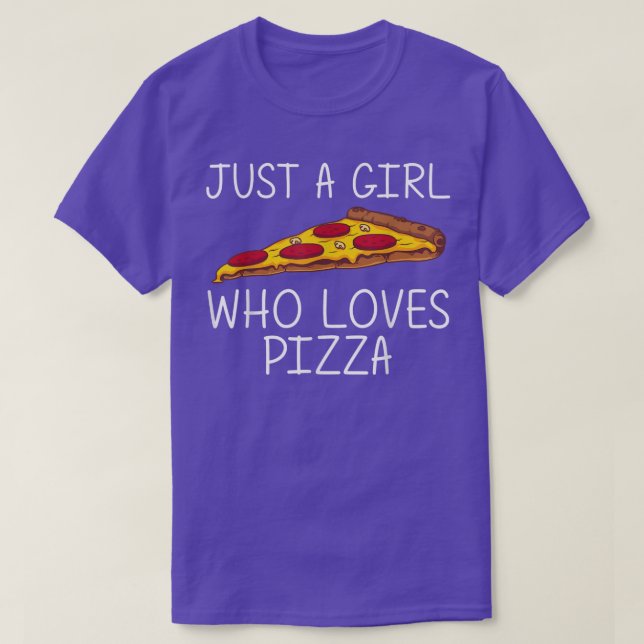 Funny Pizza For Girls Kid Italian Food Pizza Lover T-Shirt (Design Front)