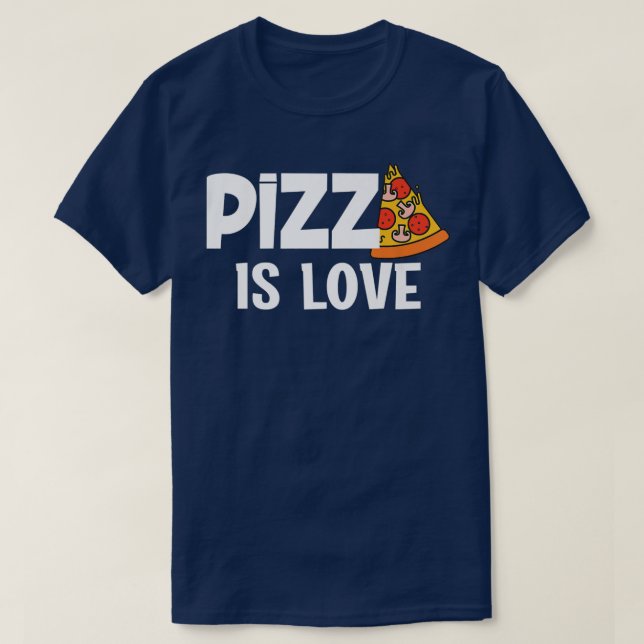 Funny Pizza Is Love Slice Of Heaven 853  T-Shirt (Design Front)