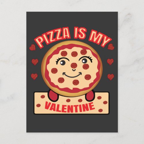 funny pizza is my valentine T_Shirt Baby Blanket B Postcard