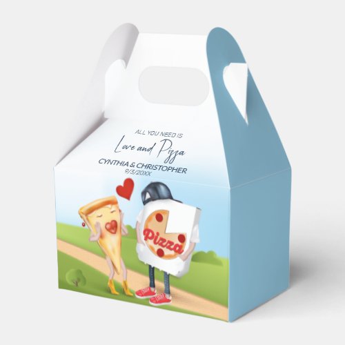 Funny Pizza Love Favor Boxes