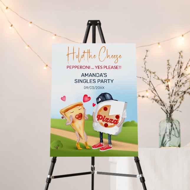 Funny Pizza Love Foam Board (In Situ (Stand))