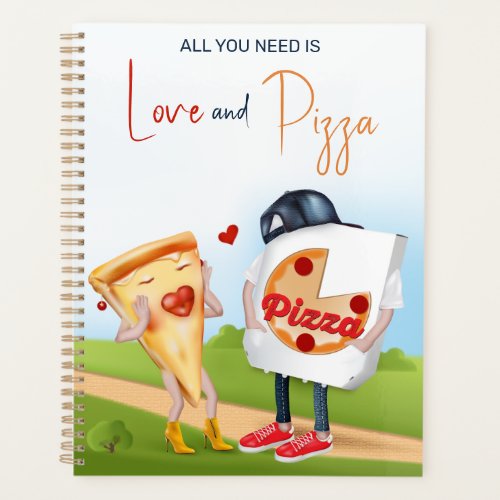 Funny Pizza Love Planner