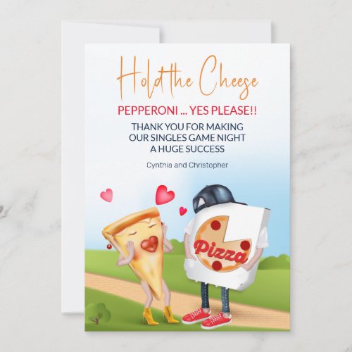 Funny Pizza Love Thank You Card
