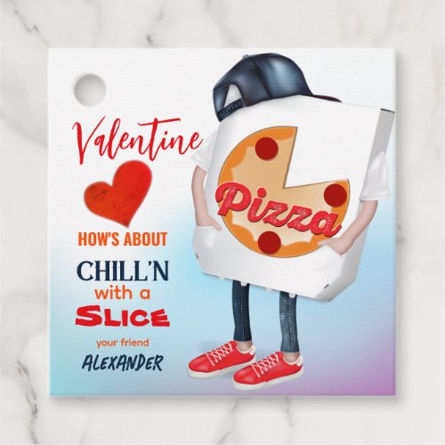 Funny Pizza Love Valentine Favor Tags