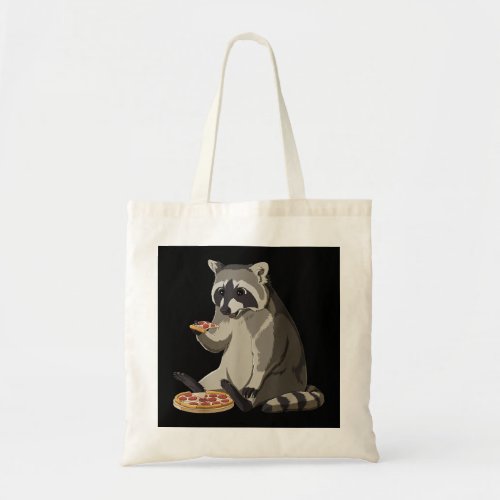 Funny Pizza Lover Foodie Raccoon  Tote Bag