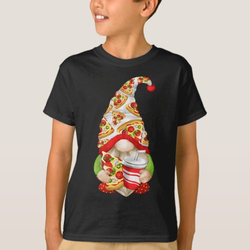 Funny Pizza Lover Gnome For Women With Cute Pizza  T_Shirt