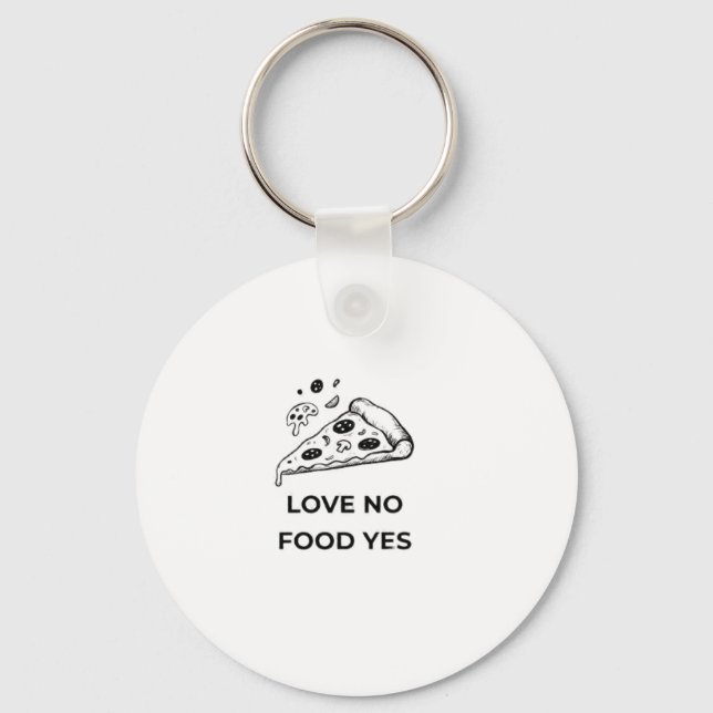 Funny Pizza Lover Keychain (Front)