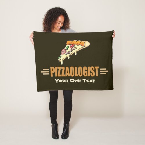 Funny Pizza Lovers Fleece Blanket