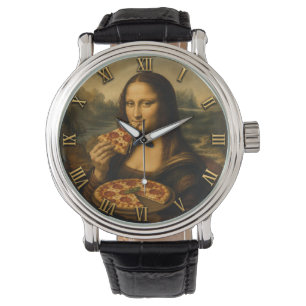 Funny Pizza Mona Lisa Watch
