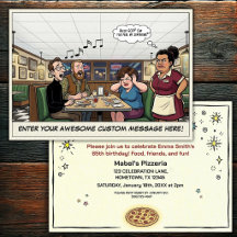 Funny Pizza Parlor Group Celebration
