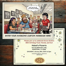 Funny Pizza Parlor Group Celebration