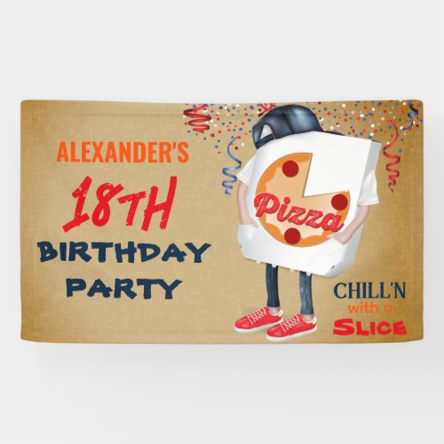Funny Pizza Party Banner