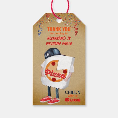 Funny Pizza Party Gift Tags