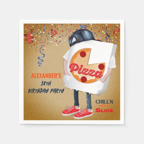 Funny Pizza Party Napkins