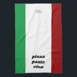 Funny Pizza Pasta Vino Name Italian Cooking Kitchen Towel<br><div class="desc">Funny Pizza Pasta Vino Name Italian Cooking kitchen towel</div>