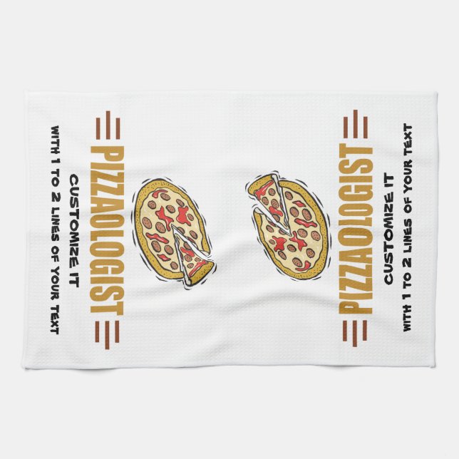 Funny Pizza Personalize It! Love Eat Pizza Pie Kitchen Towel (Horizontal)
