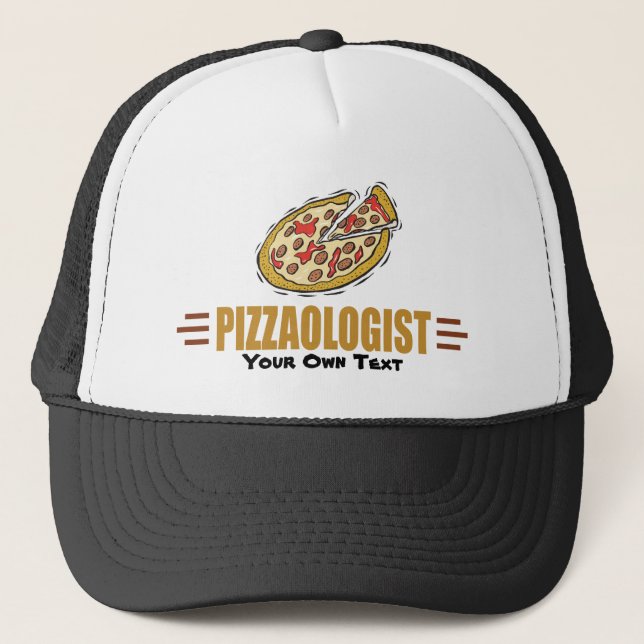 Funny Pizza Personalize It! Love Eat Pizza Pie Trucker Hat (Front)