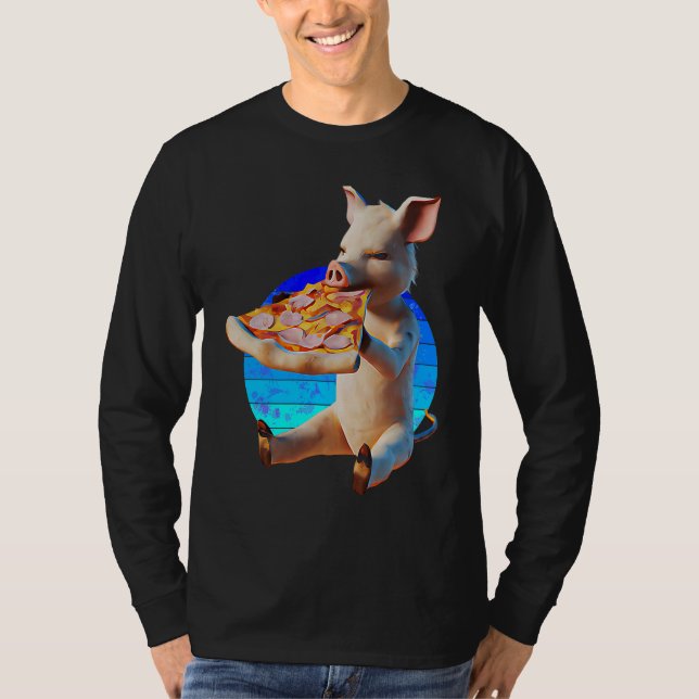 Funny Pizza Pig T-Shirt (Front)