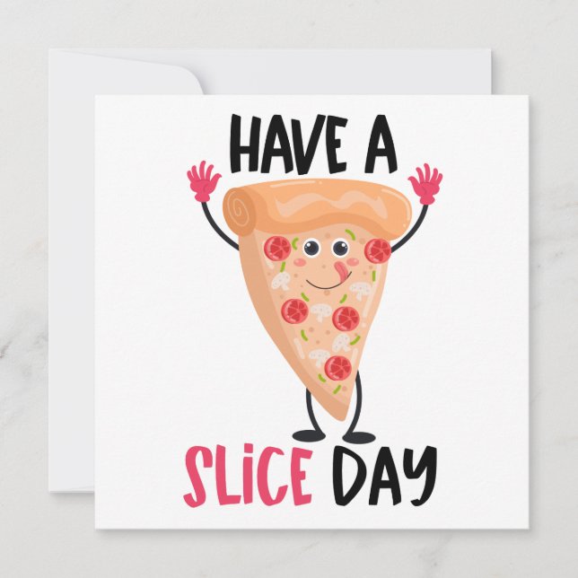 Funny Pizza Pun Note Card (Front)