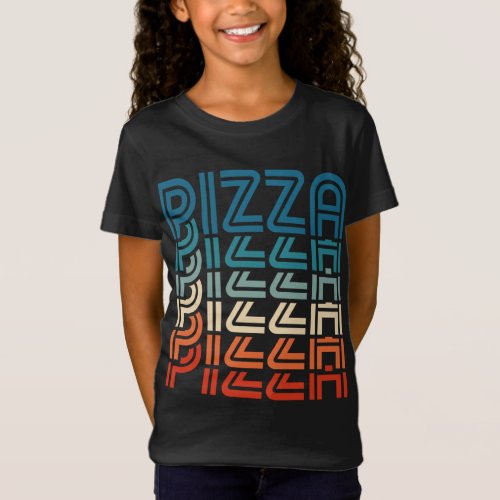 Funny Pizza Retro Vintage Carb Pizza Lover Foodie T_Shirt