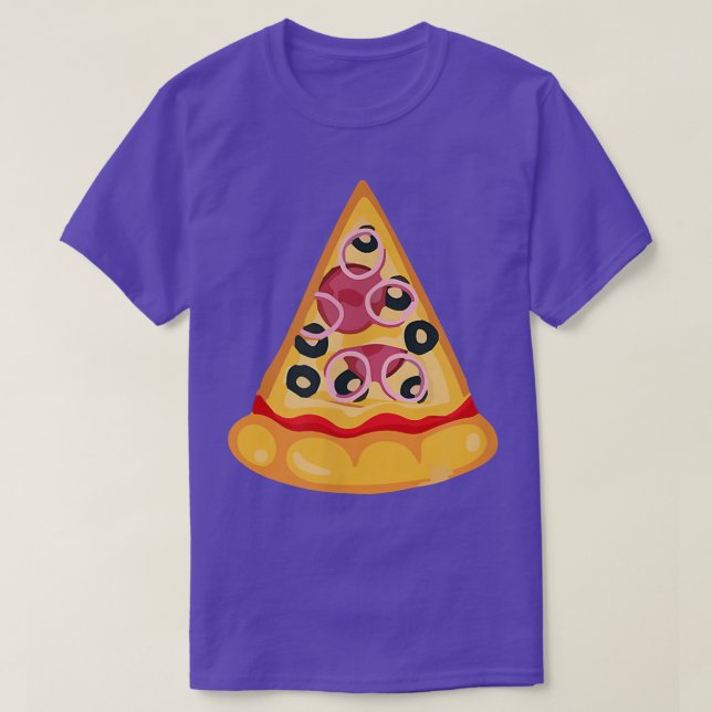 Funny Pizza Slice For His And Her Matching Couples T-Shirt (Design Front)